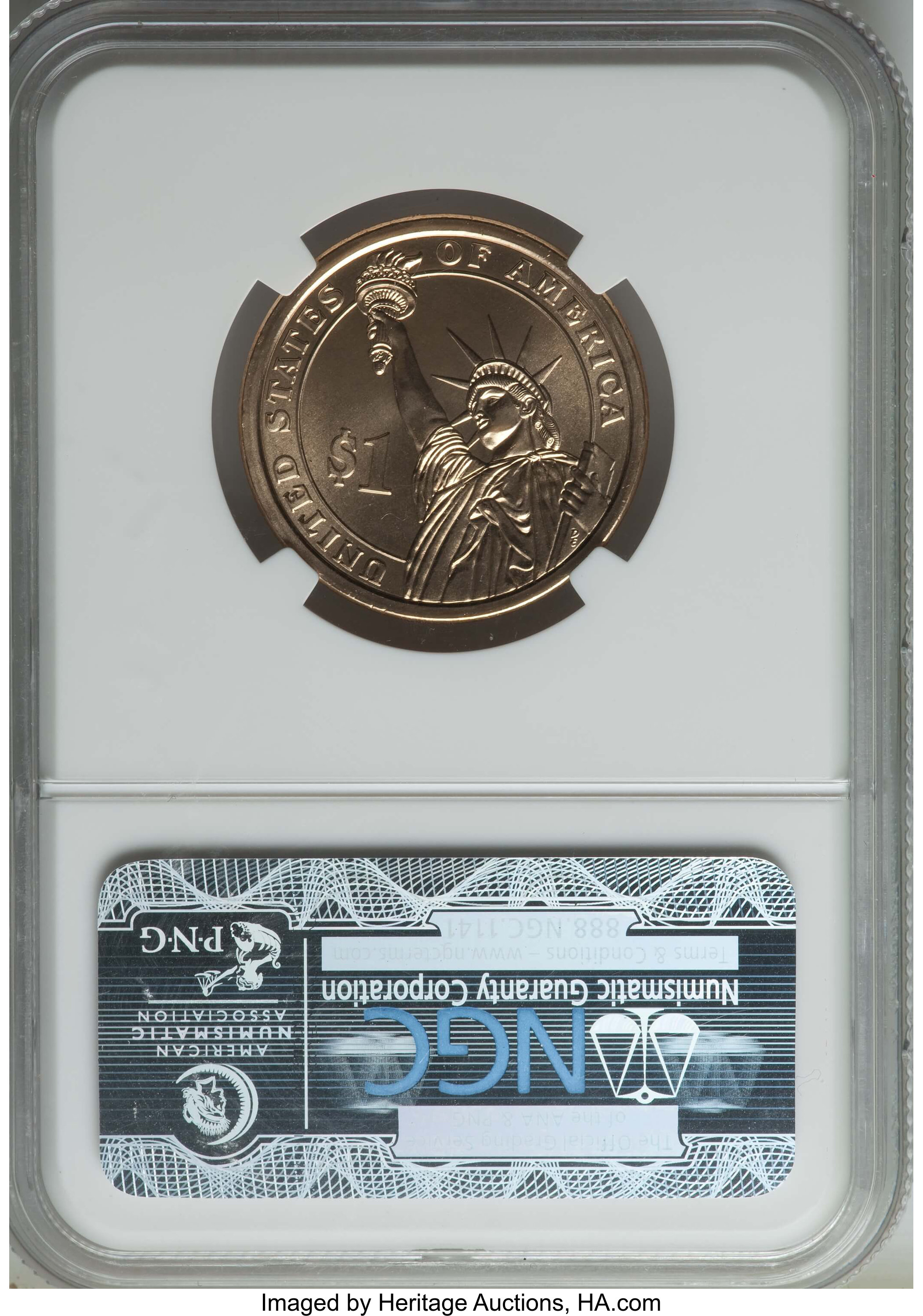 2012-P $1  Chester Arthur, Position A AU50 thumbnail 2