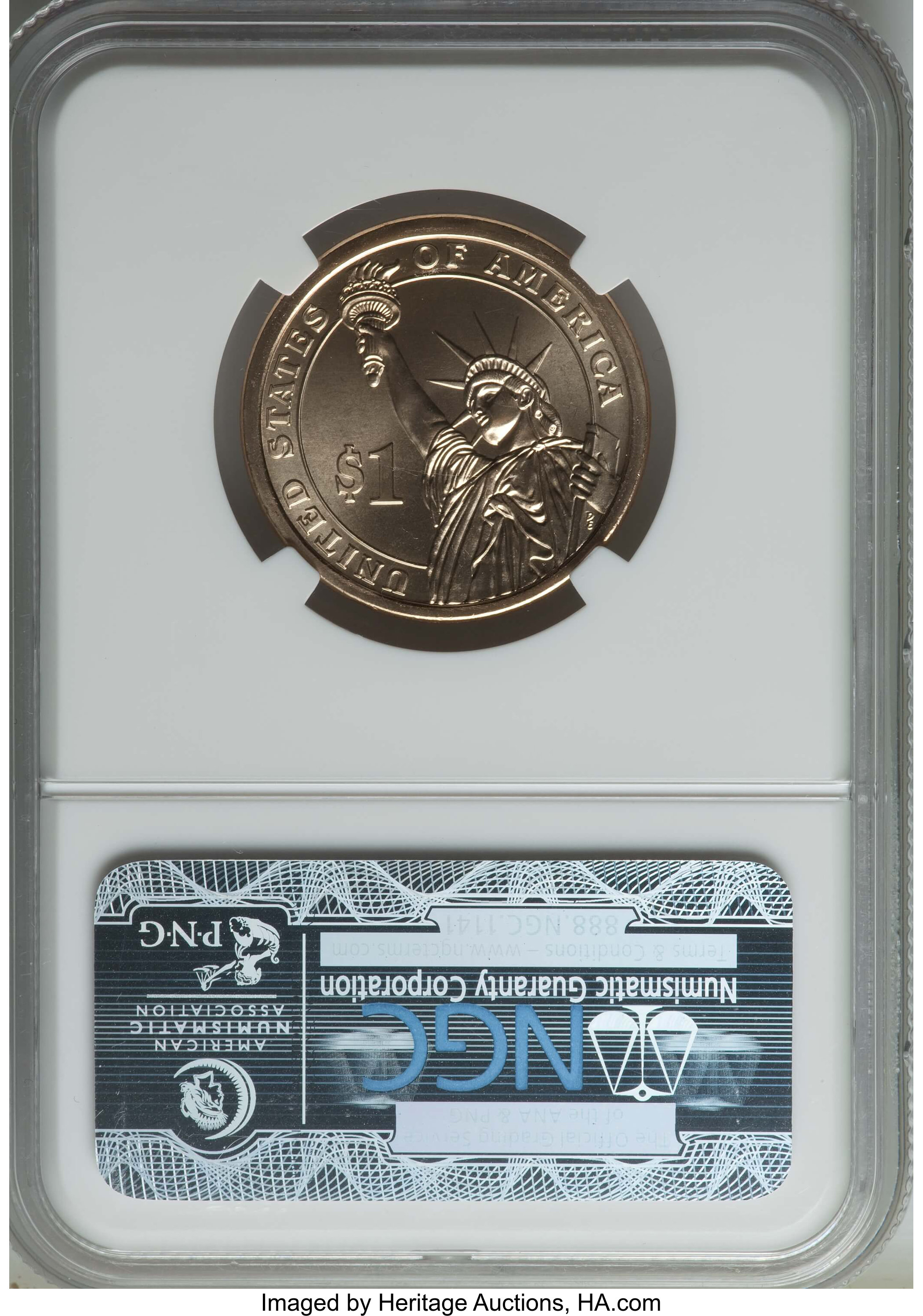 2012-P $1  Chester Arthur, Position A AU50 thumbnail 3