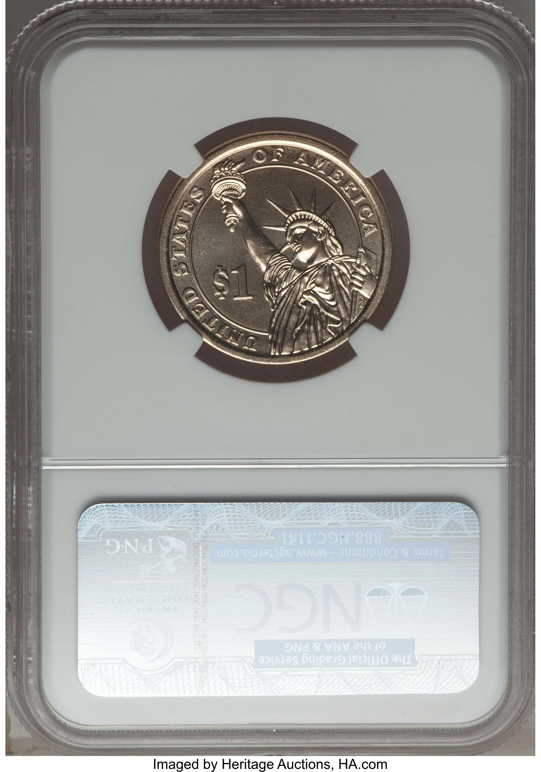 2014-P $1  Warren Harding, Position A MS64 thumbnail 2