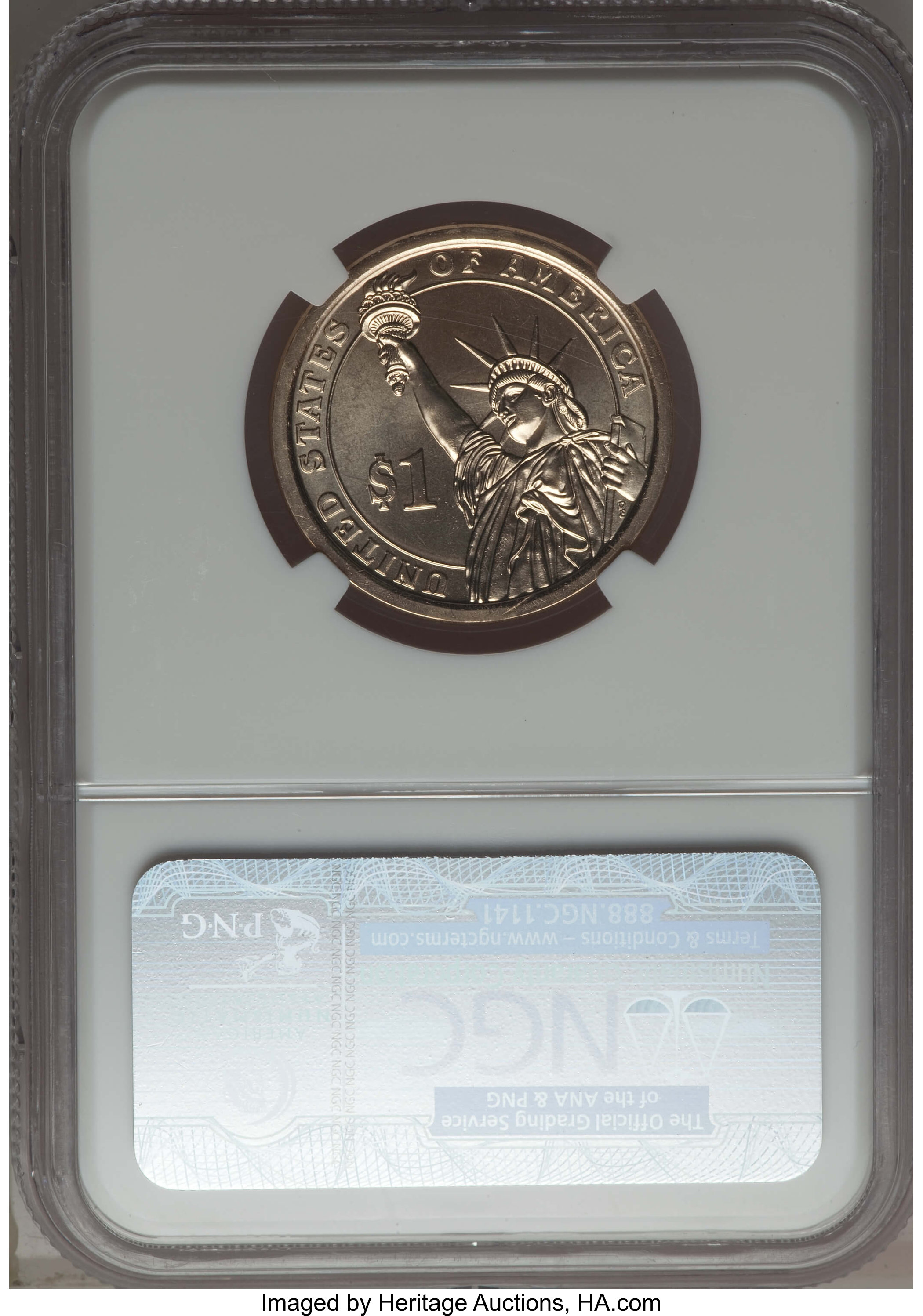 2014-P $1  Warren Harding, Position A MS64 thumbnail 3
