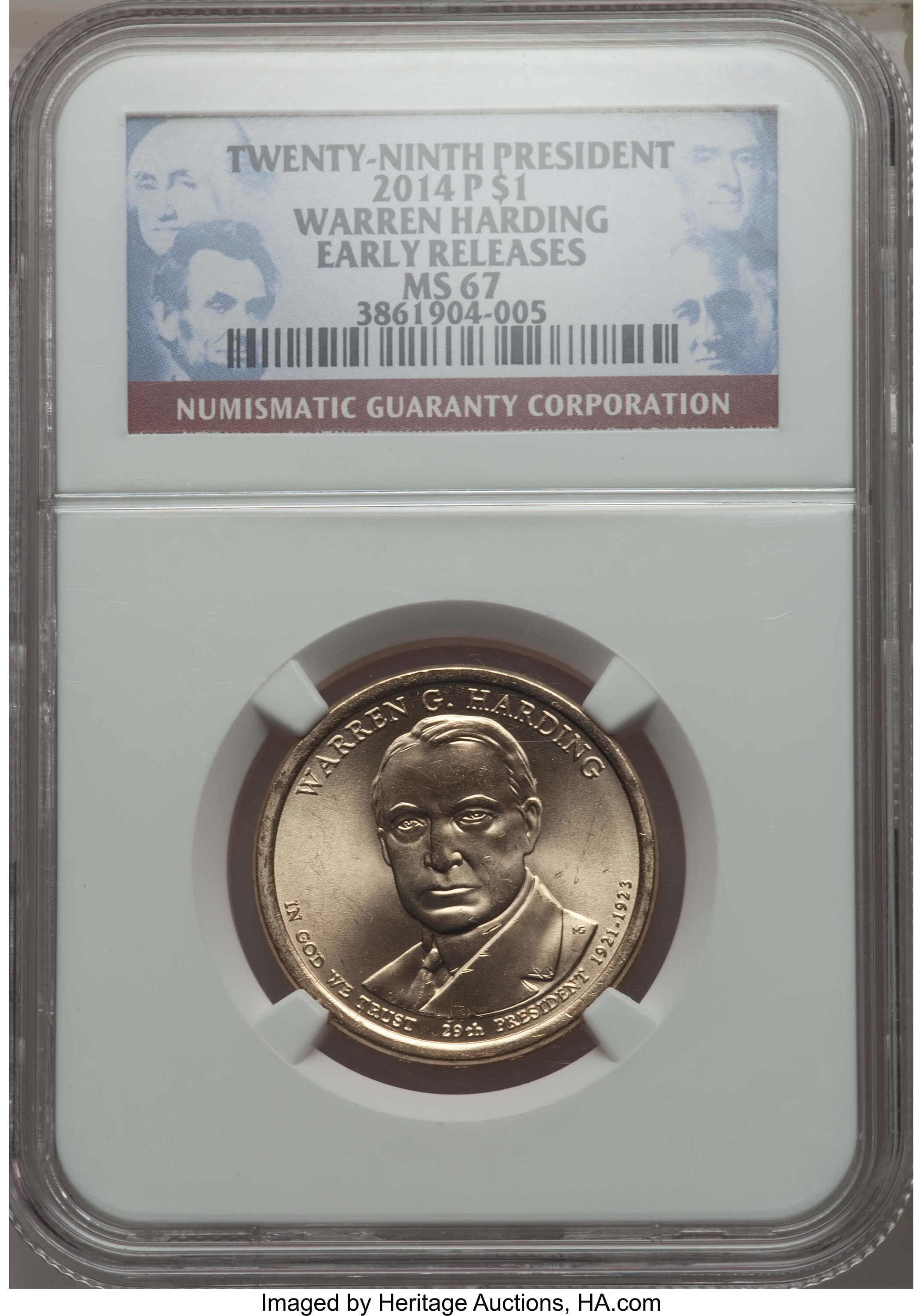 2014-P $1  Warren Harding, Position A MS64 thumbnail 4