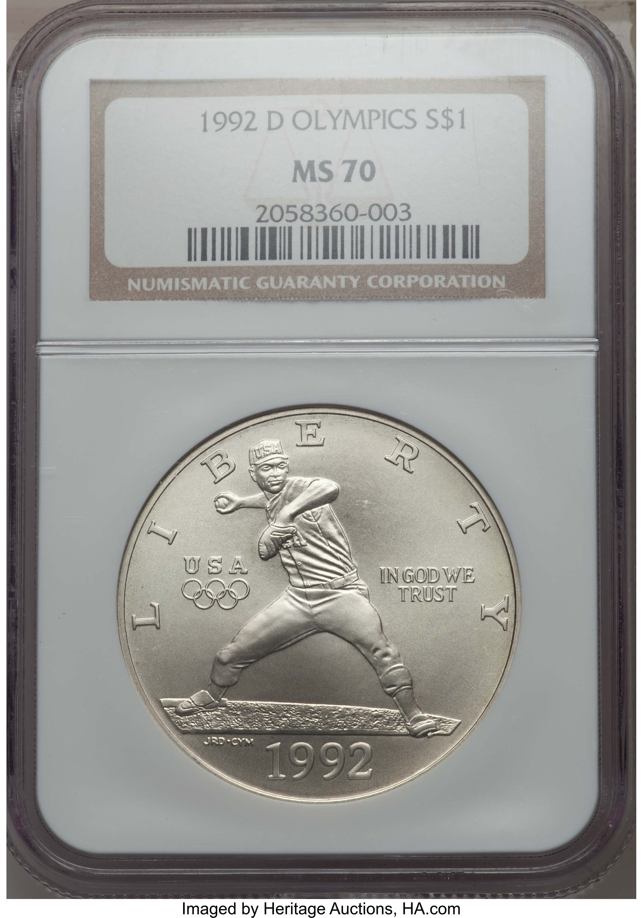 1992-D S$1 XXV Olympics Baseball OGP thumbnail 11