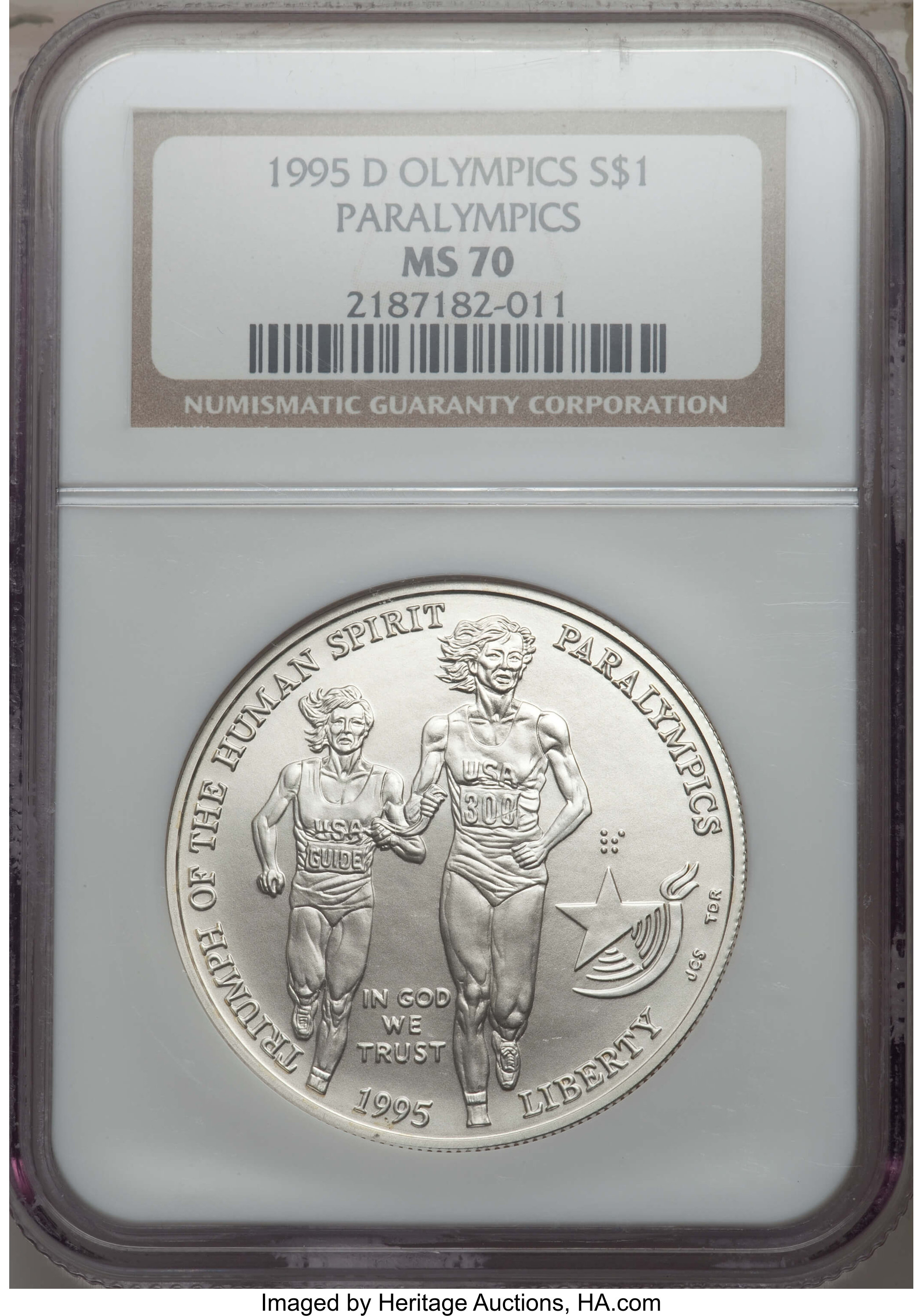 1995-D $1 Olympic/Paralympics MS70 NGC. NGC Census: (355). PCGS Population: (276)....