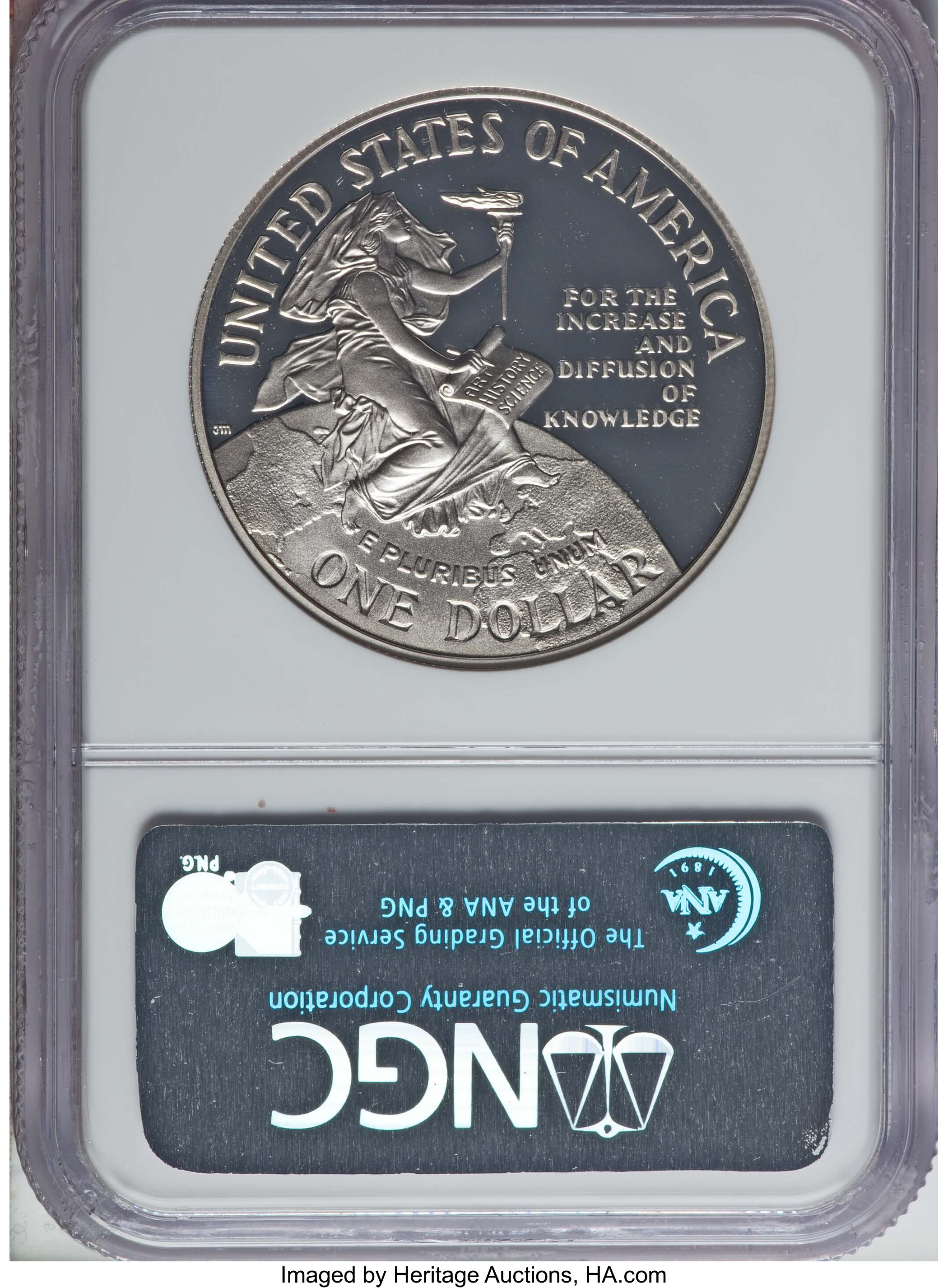 1996-P S$1 Smithsonian Institution 150th Anniversary PR DCAM PR70 DCAM thumbnail 5