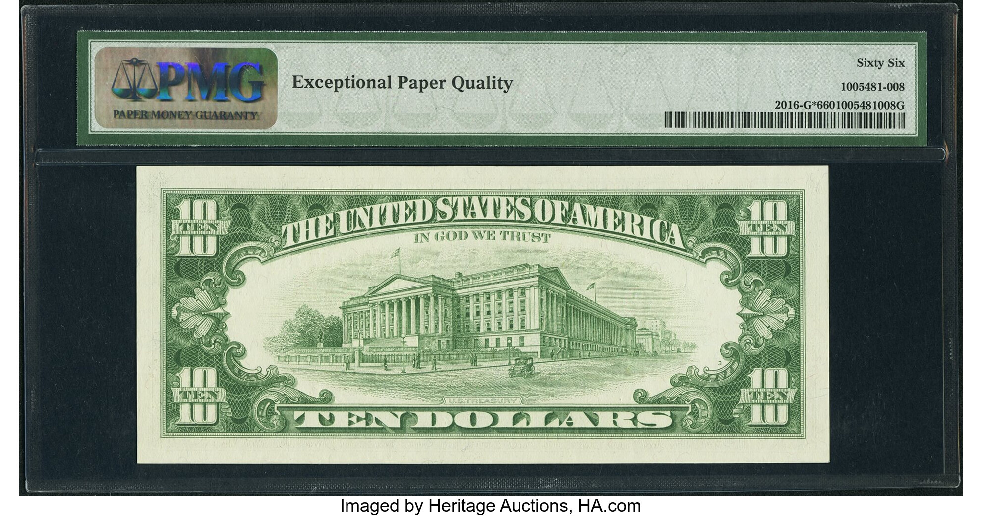 image for: Fr. 2016-G* $10 1963 Federal Reserve Star Note. PMG Gem Uncirculated 66 EPQ....