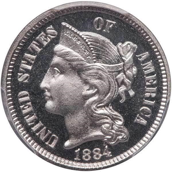 image for: 3CN 1884 PCGS PR67 DCAM CAC