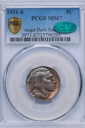 image for: 5C 1931-S PCGS MS67 CAC