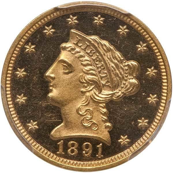 image for: $2.50 1891 PCGS PR64+ DCAM CAC