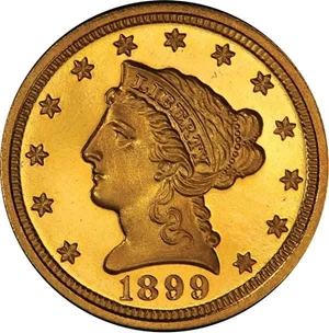 image for: $2.50 1899 PCGS PR66+ DCAM CAC
