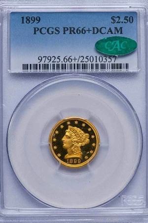 image for: $2.50 1899 PCGS PR66+ DCAM CAC