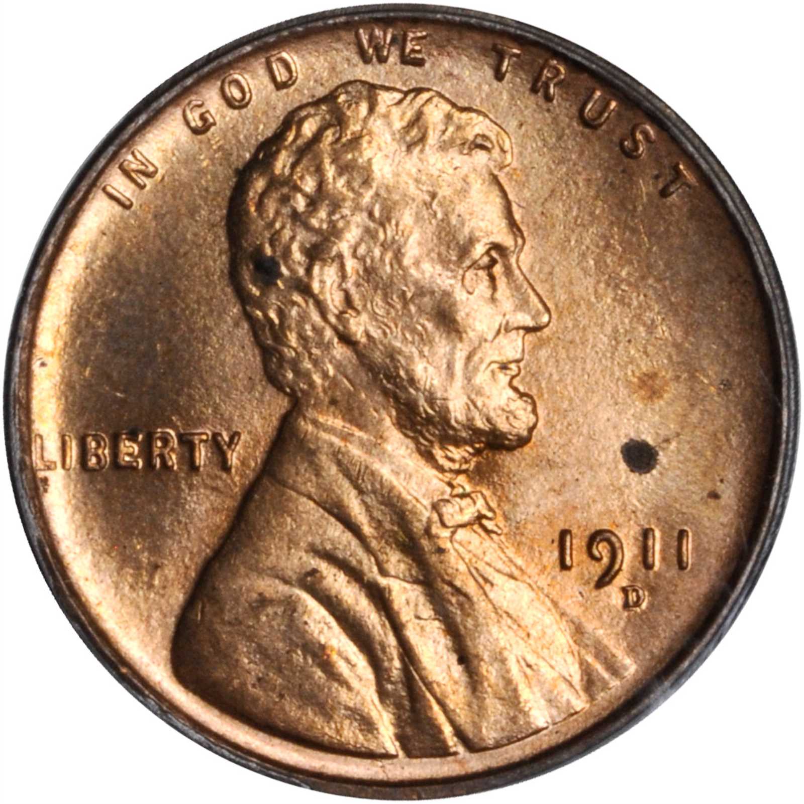 1911-D Lincoln Cent. MS-63 RD (ANACS).