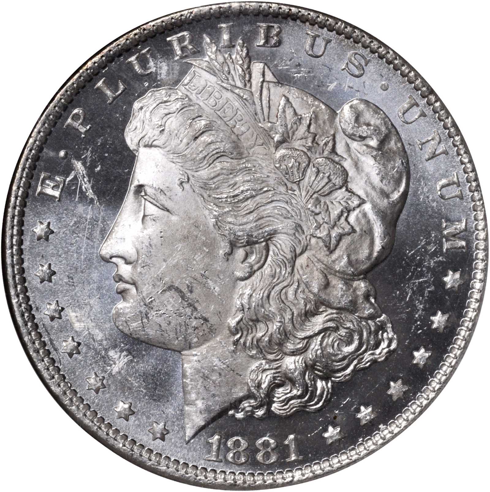 1881-O Morgan Silver Dollar. MS-61 DPL (NGC).