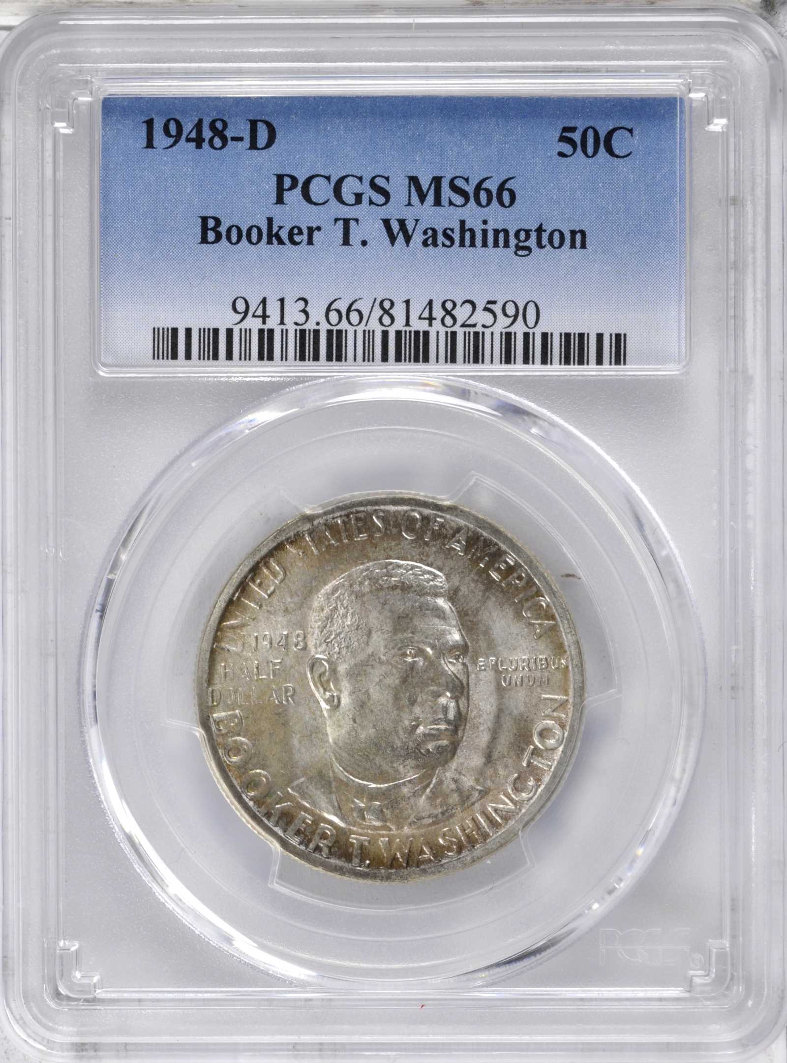 1948-D 50c Booker T. Washington AU55 CAC thumbnail 11