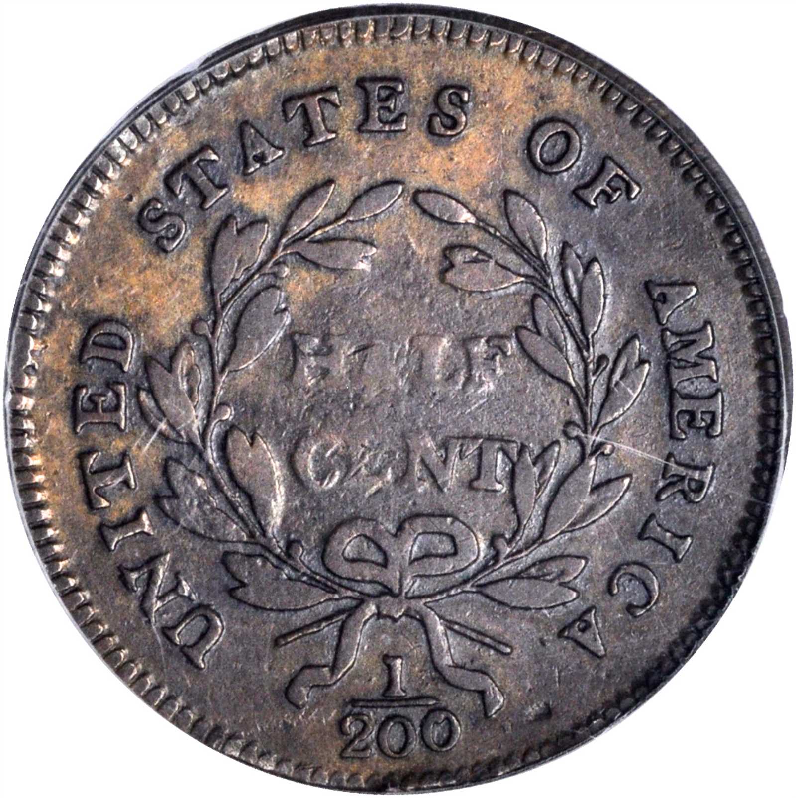 1795 1/2c Pole, Plain Edge, Punctuated Date MS BN VF30 BN thumbnail 19