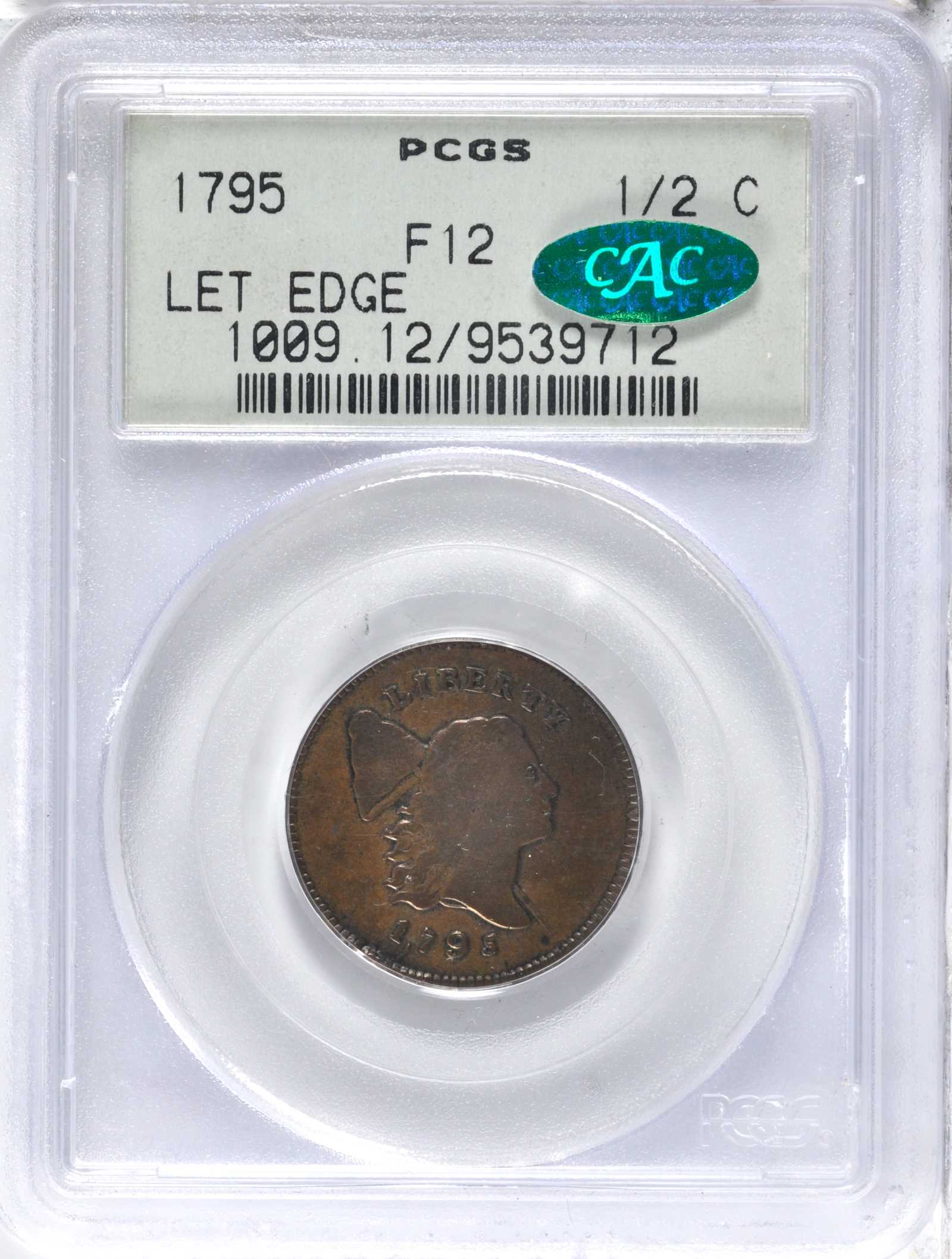 1795 1/2c Pole, Plain Edge, Punctuated Date MS BN VF30 BN thumbnail 21
