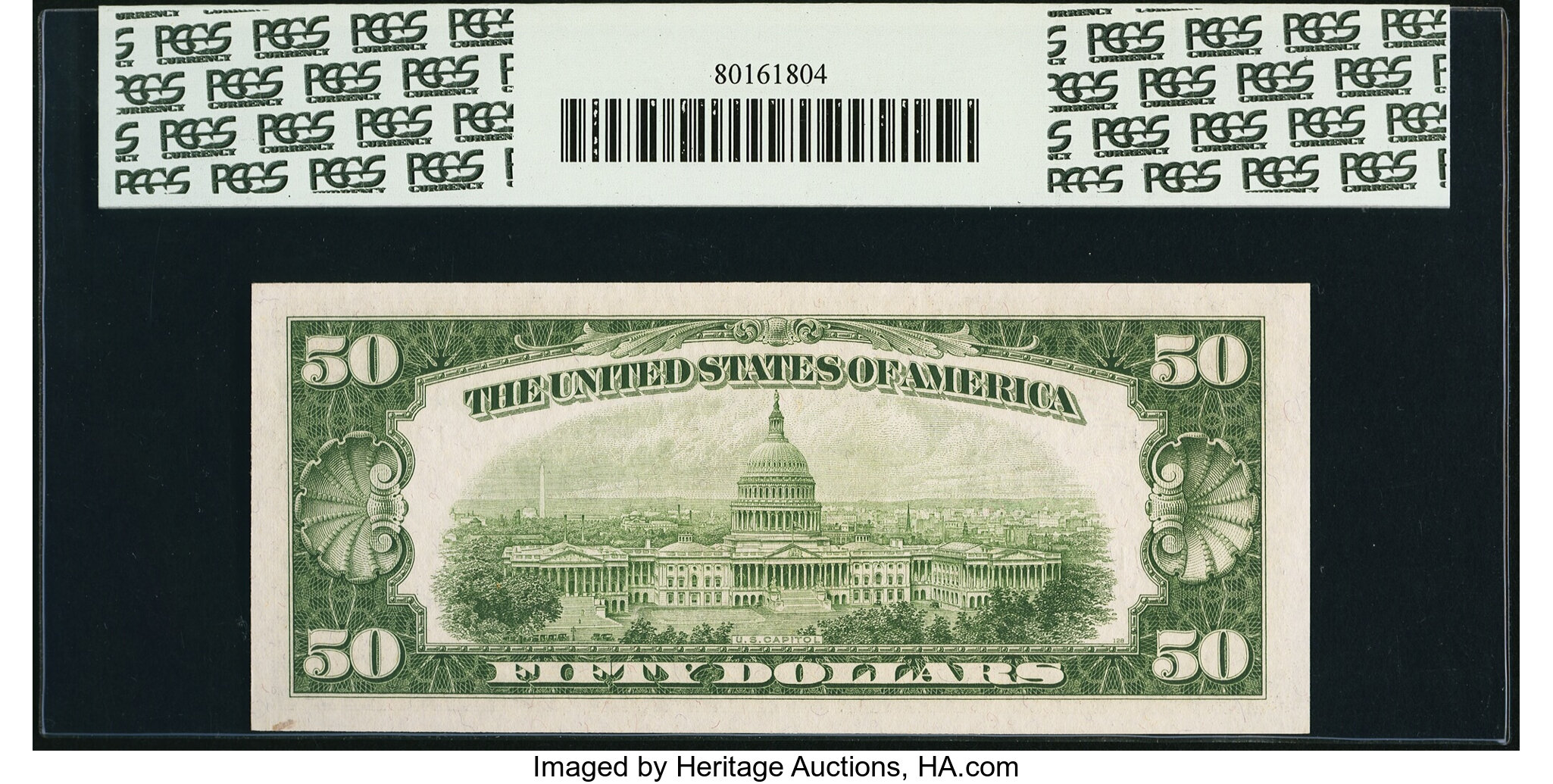 image for: Fr. 2107-L $50 1950 Mule Federal Reserve Note. PCGS Gem New 66PPQ....
