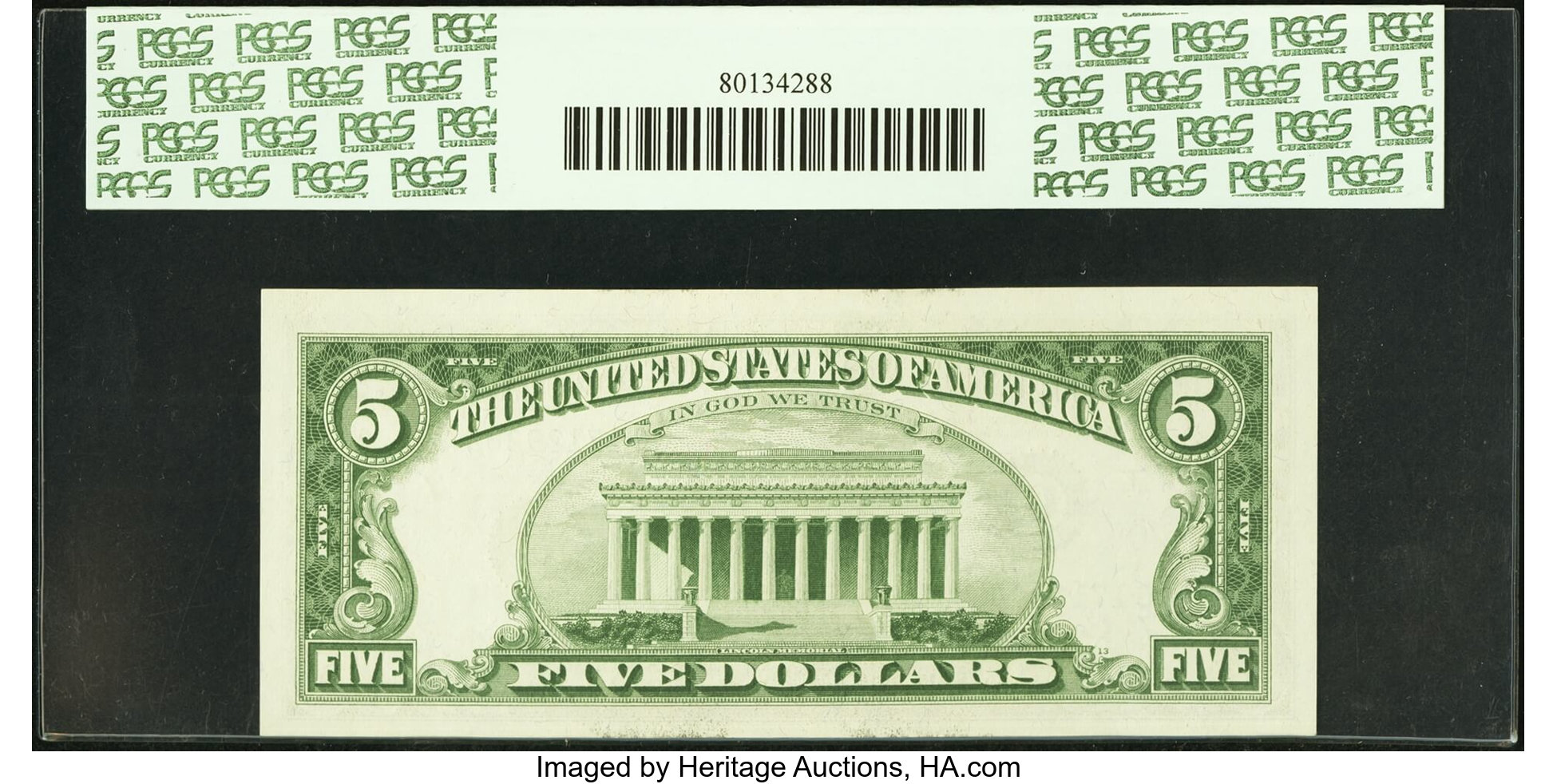 image for: Fr. 1967-G $5 1963 Federal Reserve Note. PCGS Gem New 65PPQ....