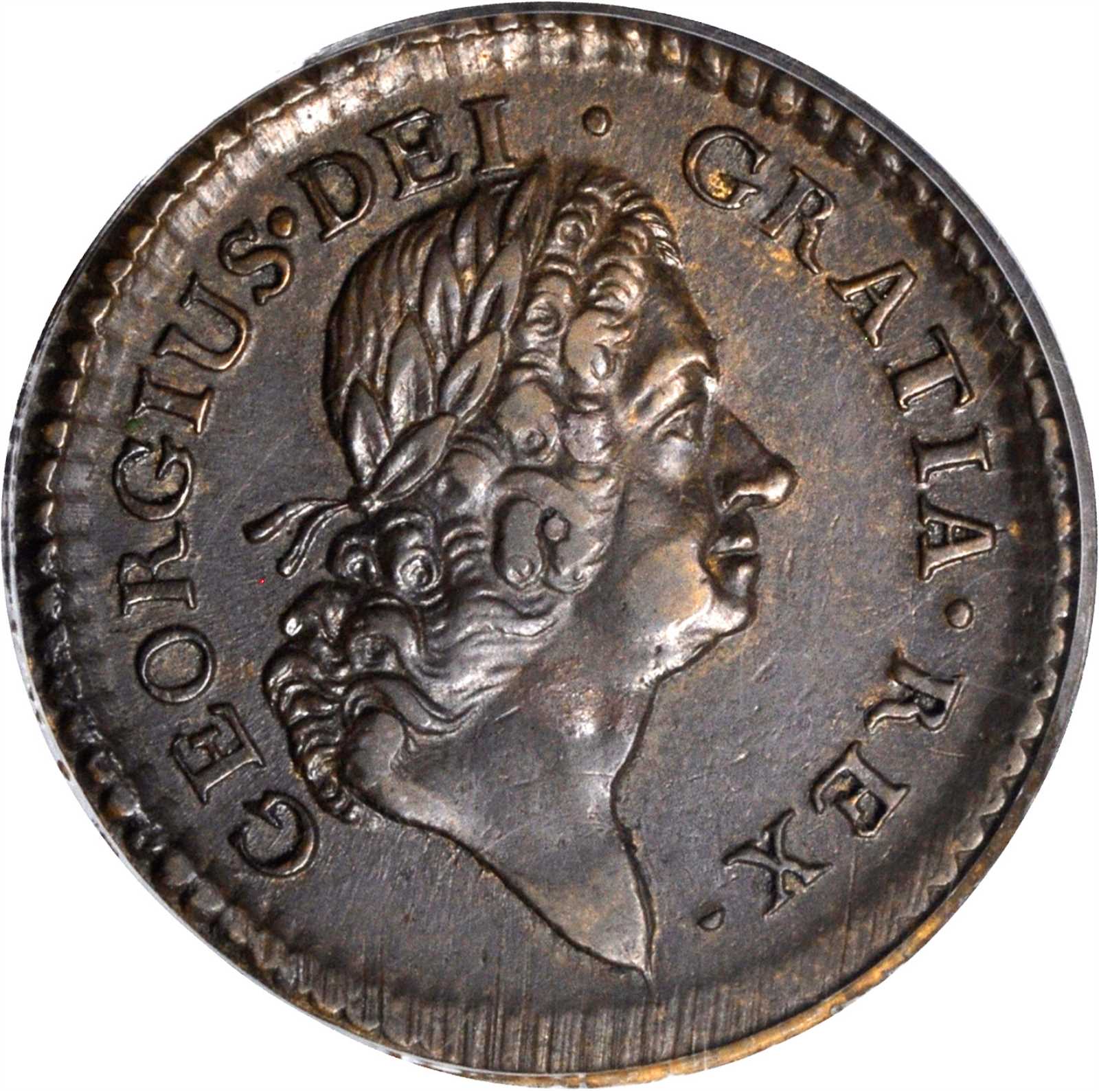 image for: 1723 Rosa Americana Halfpenny. Martin 3.7-F.1, W-1236. Rarity-4. Crowned Rose. AU-58 (PCGS).