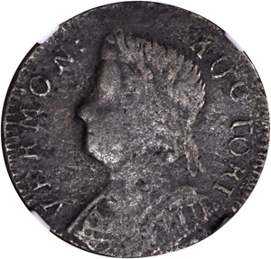 image for: 1787 Vermont Copper. RR-15, Bressett 9-I, W-2060. Rarity-6. Mailed Bust Left. VF Details-- Environmental Damage (NGC).