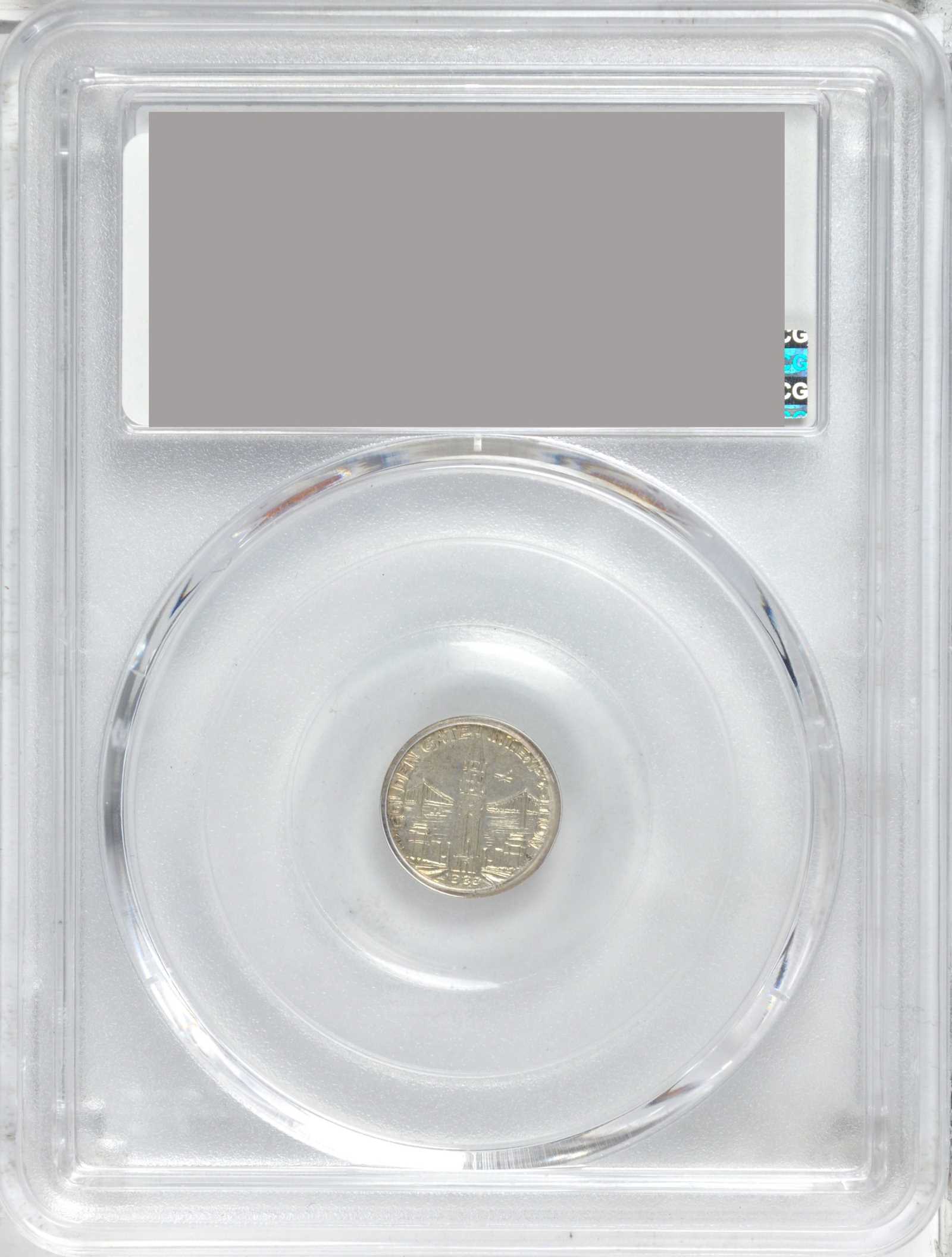 image for: 1939 Golden Gate International Exposition. Gold Dollar-Size (Charbneau) Dollar. Silver. 12 mm. HK-487, J6. Rarity-7. MS-64 (PCGS).