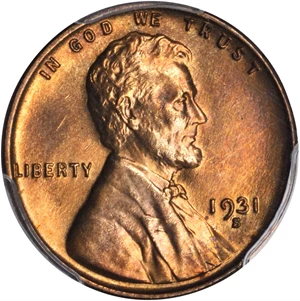 image for: 1931-S Lincoln Cent. MS-66 RB (PCGS).