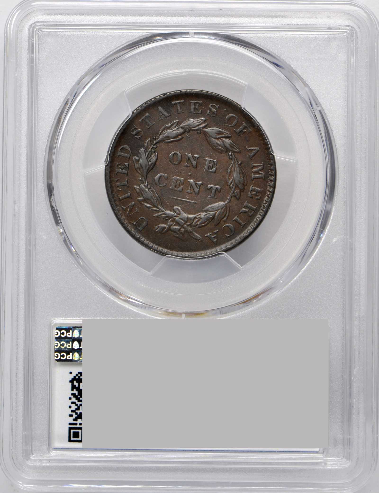 image for: 1835 Matron Head Cent. N-5. Small 8, Small Stars. Triple Profile. Rarity-2. Noyes Die State-B/E. EF-40 (PCGS).