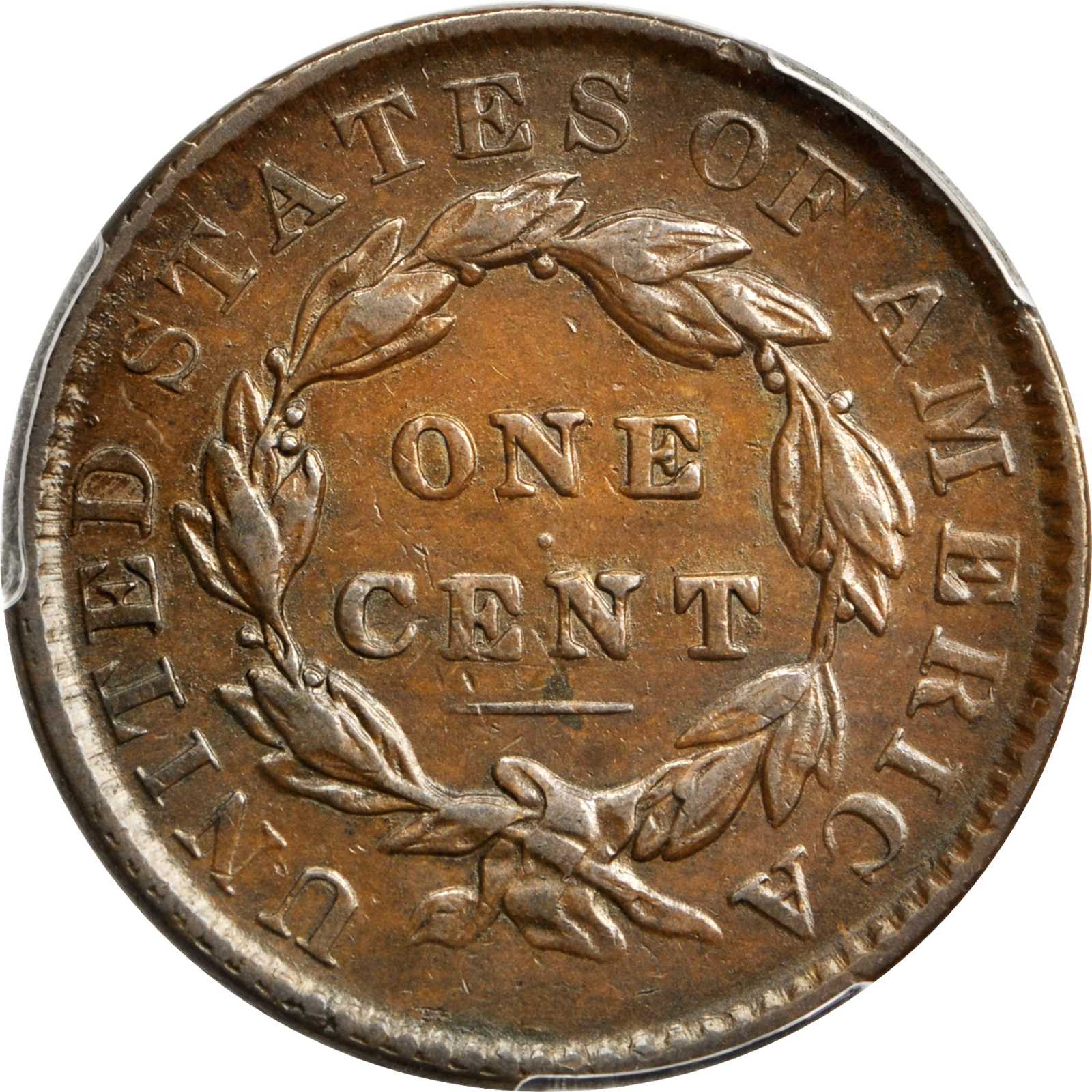 image for: 1835 Matron Head Cent. N-5. Small 8, Small Stars. Double Profile. Rarity-2. Noyes Die State-B/E. VF-30 (PCGS).