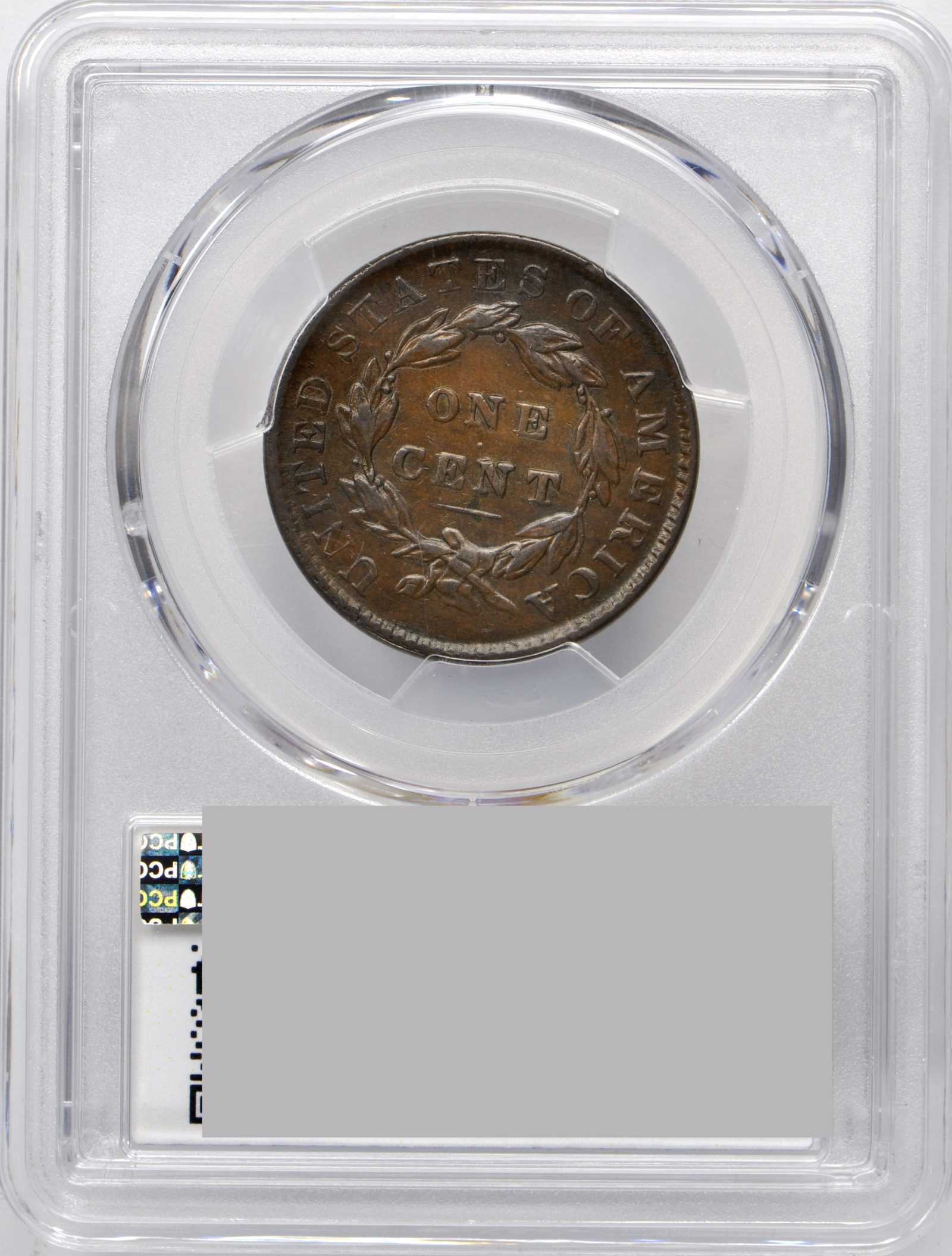 image for: 1835 Matron Head Cent. N-5. Small 8, Small Stars. Double Profile. Rarity-2. Noyes Die State-B/E. VF-30 (PCGS).