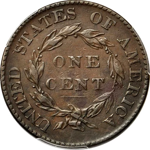 image for: 1822 Matron Head Cent. N-7. Double Profile. Rarity-4. Noyes Die State-B/D. EF Details�Environmental Damage (PCGS).