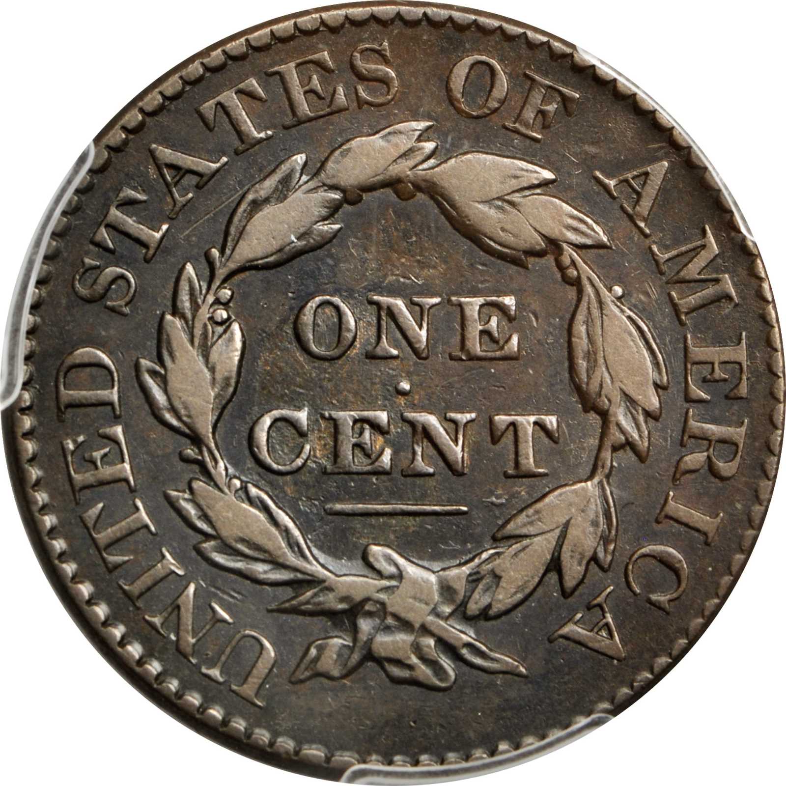 image for: 1827 Matron Head Cent. N-6. Rarity-3. Noyes Die State-C/A. VF-35 (PCGS).