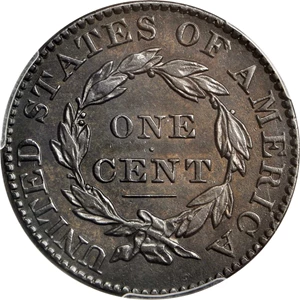 image for: 1828 Matron Head Cent. N-3. Large Narrow Date. Rarity-2. Noyes Die State-C/A. EF Details�Cleaning (PCGS).