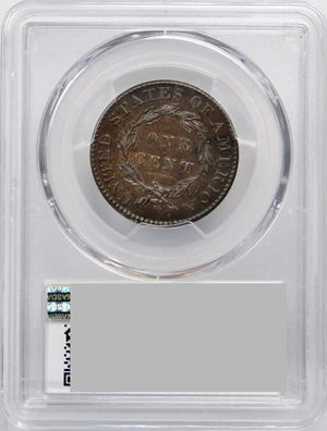 image for: 1828 Matron Head Cent. N-9. Large Narrow Date. Rarity-4. Noyes Die State-A/A. EF Details�Scratch (PCGS).