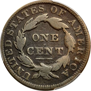 image for: 1835 Matron Head Cent. N-18. Small 8, Small Stars. Rarity-4+. Noyes Die State-C/A. VG-8 (PCGS).