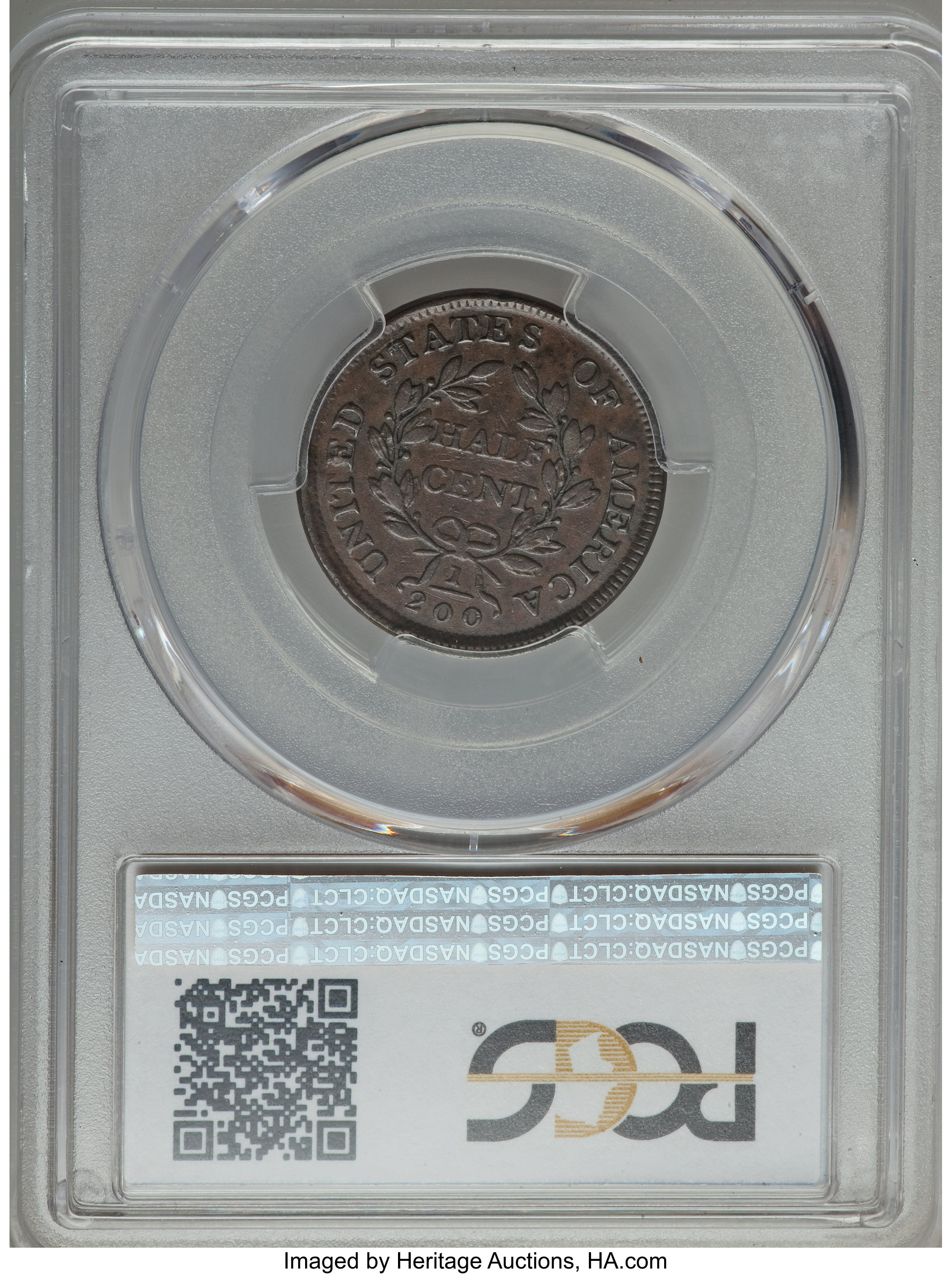 1804 1/2c Plain 4, Stems, C-11 MS BN AG3 BN CAC thumbnail 13