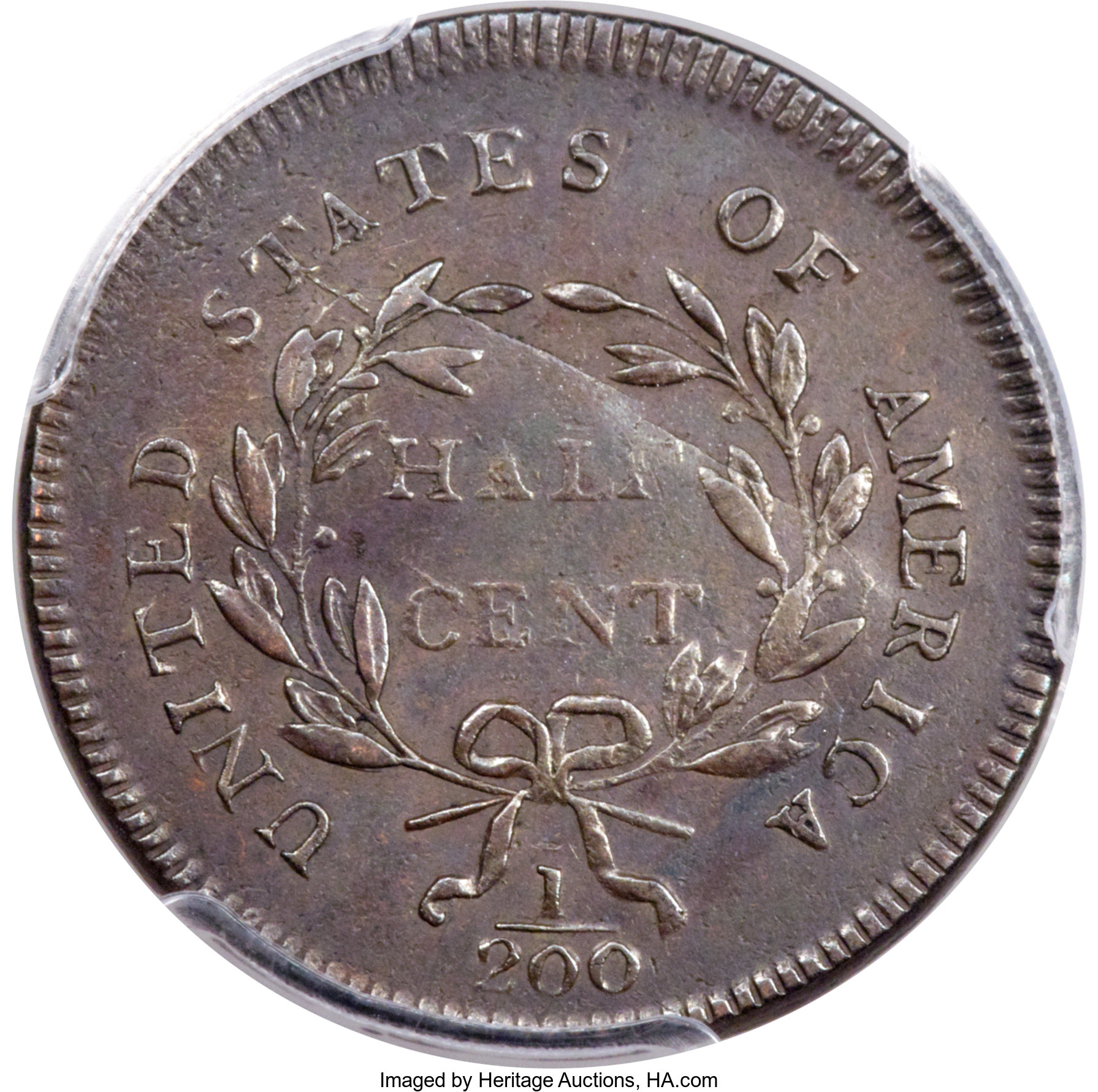 1795 1/2c No Pole, Plain Edge, C-5a MS BN XF45 BN thumbnail 3