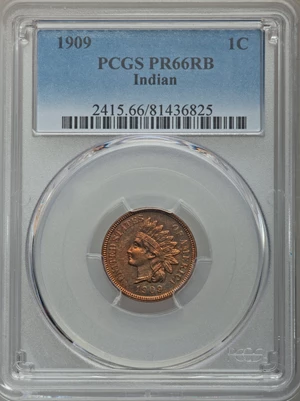 image for: 1909 1C Indian PR66 Red and Brown PCGS. PCGS Population: (29/2). NGC Census: (25/5). Mintage 2,175. From The Twelve ...