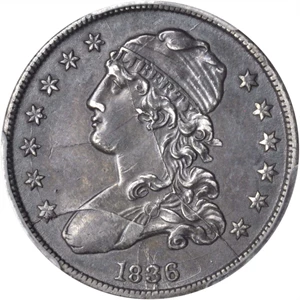 image for: 1836 Capped Bust Quarter. AU Details--Scratch (PCGS).