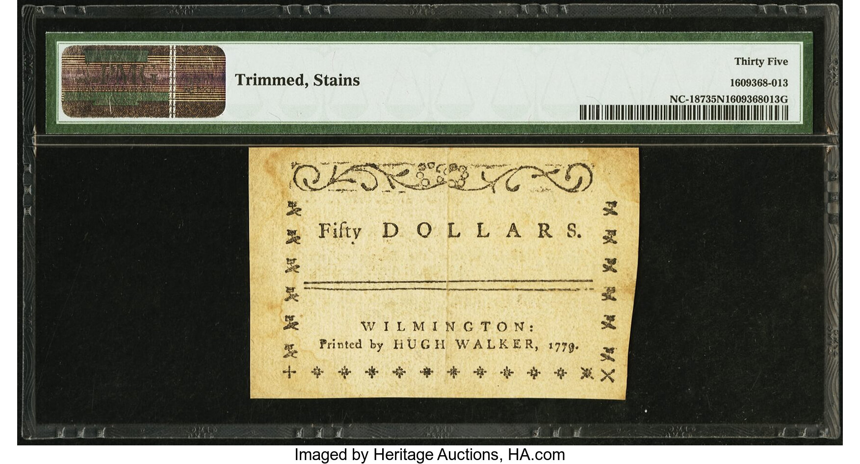 image for: North Carolina May 15, 1779 $50 A Righteous Cause the Protection of Providence PMG Choice Very Fine 35 Net....