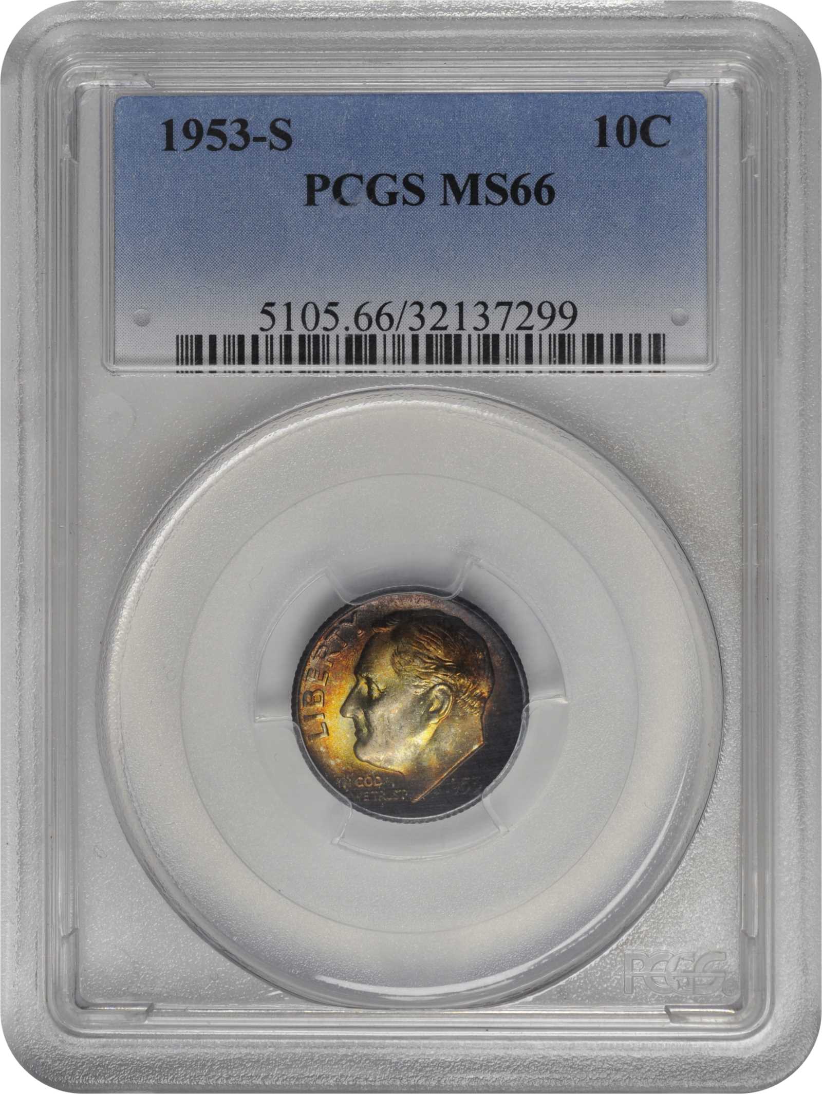 1953-S 10c AU58 CAC thumbnail 25