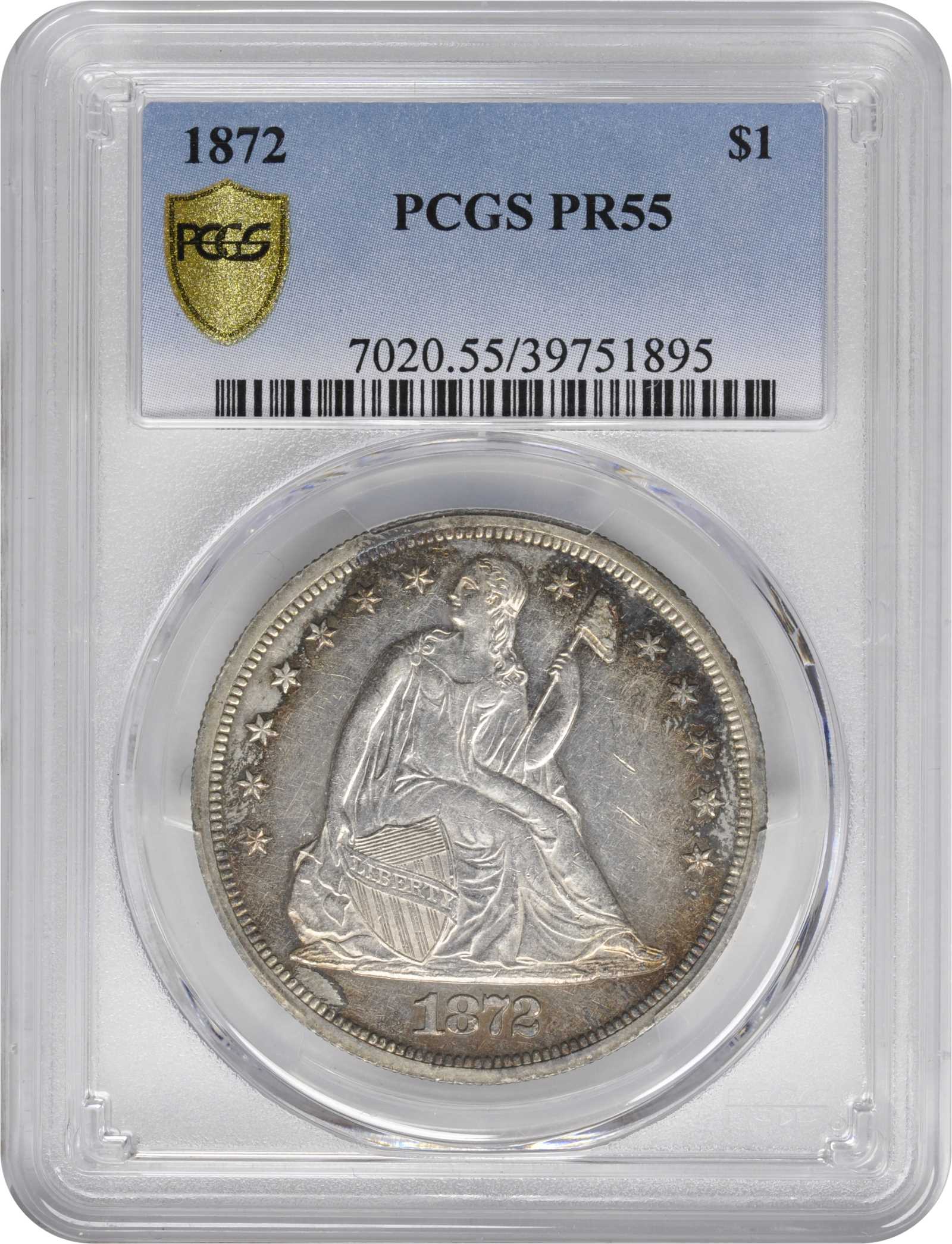 1872 $1 AU55 thumbnail 7