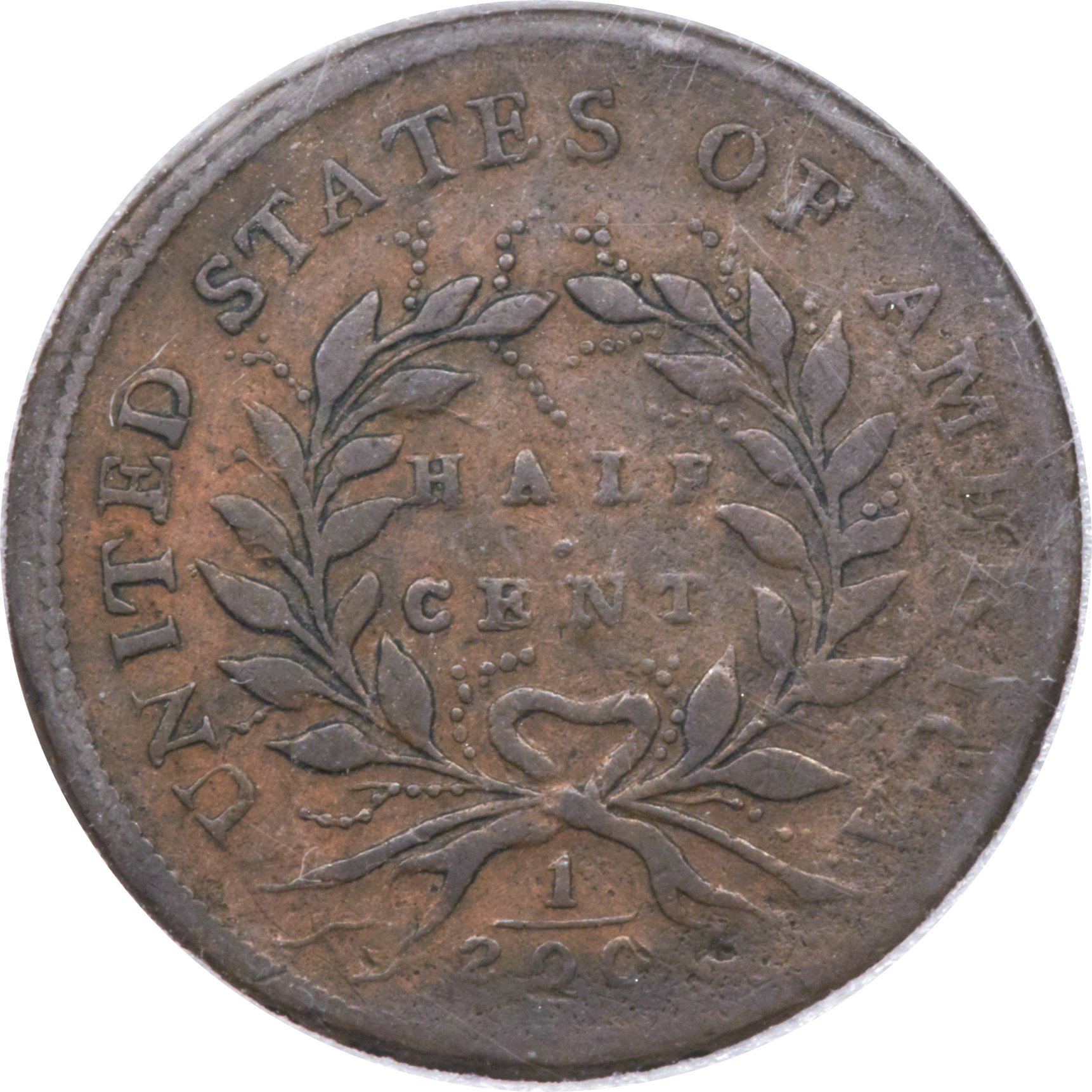 1793 1/2c C-4 MS BN VF20 BN thumbnail 2