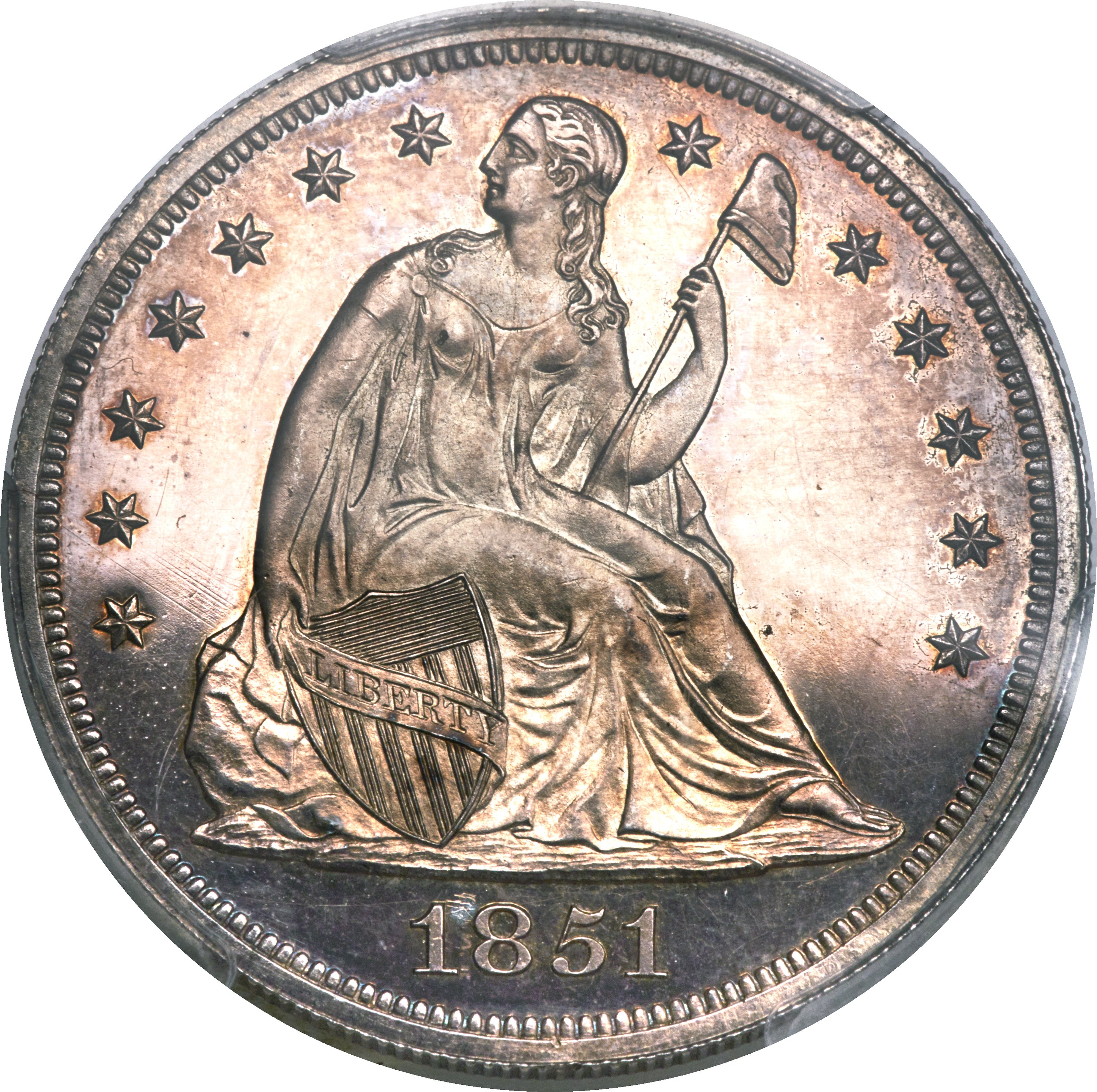 image for: 1851 $1 Restrike PR63 Cameo PCGS....