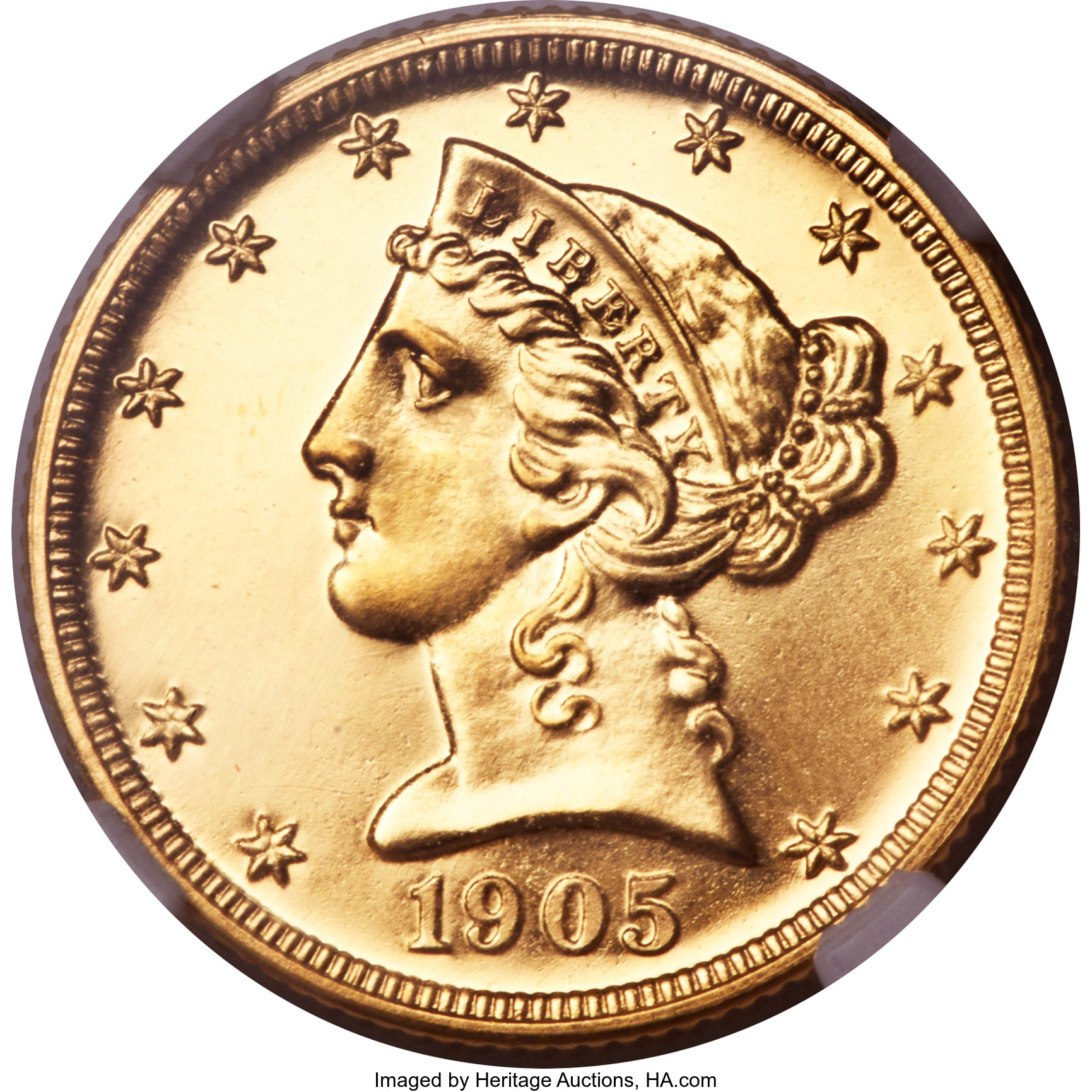 image for: 1905 $5 PR65 Ultra Cameo NGC....