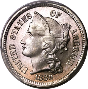 image for: 1886 3CN PR68 PCGS Secure....