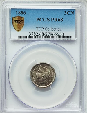 image for: 1886 3CN PR68 PCGS Secure....