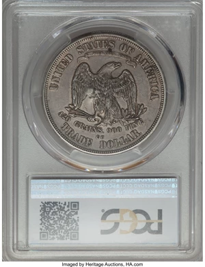 image for: 1876-CC T$1 Doubled Die Reverse, FS-801, Chop Mark, AU50 PCGS....