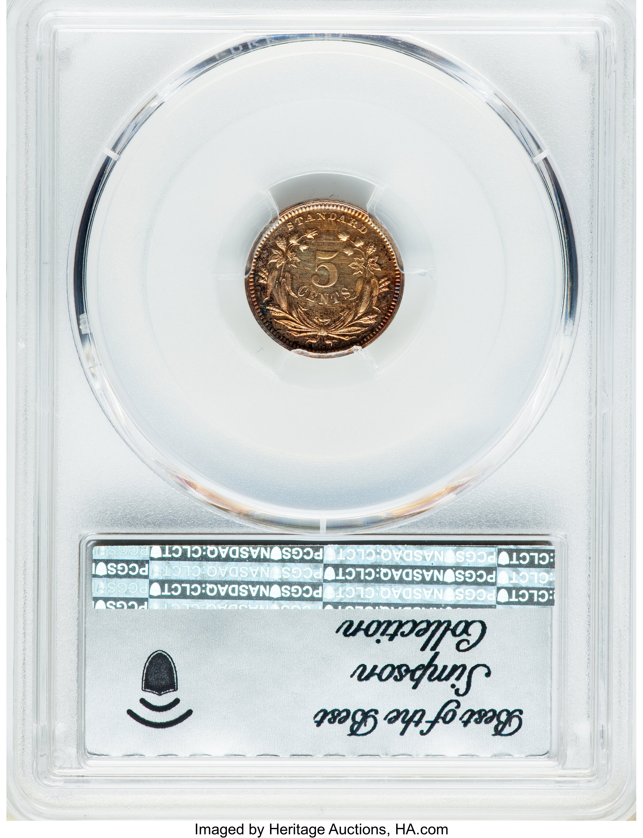 image for: 1870 H10C Standard Silver Half Dime, Judd-810, Pollock-898, High R.7, PR62 PCGS. CAC....