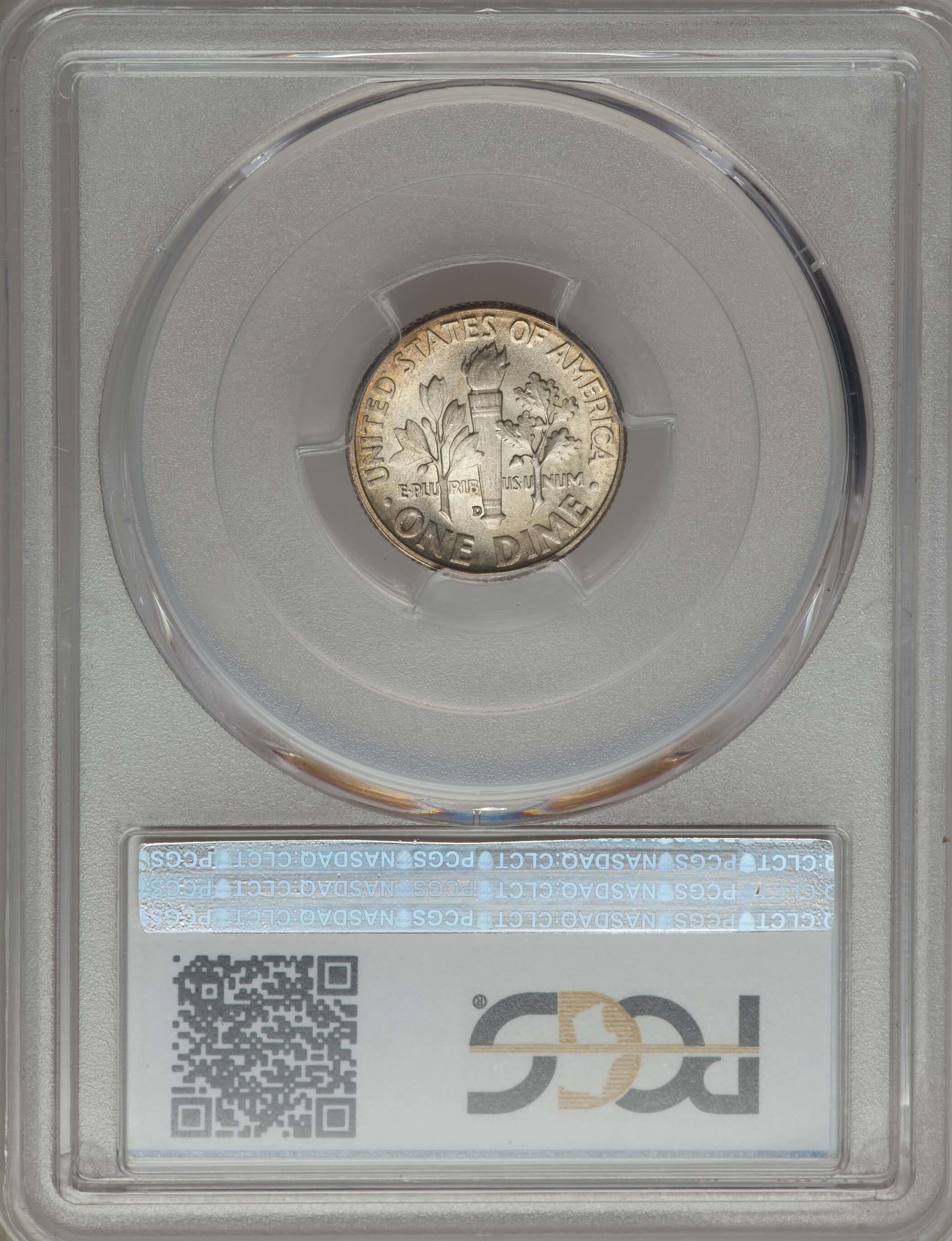 1950-D 10c MS FB MS66 FB CAC thumbnail 6