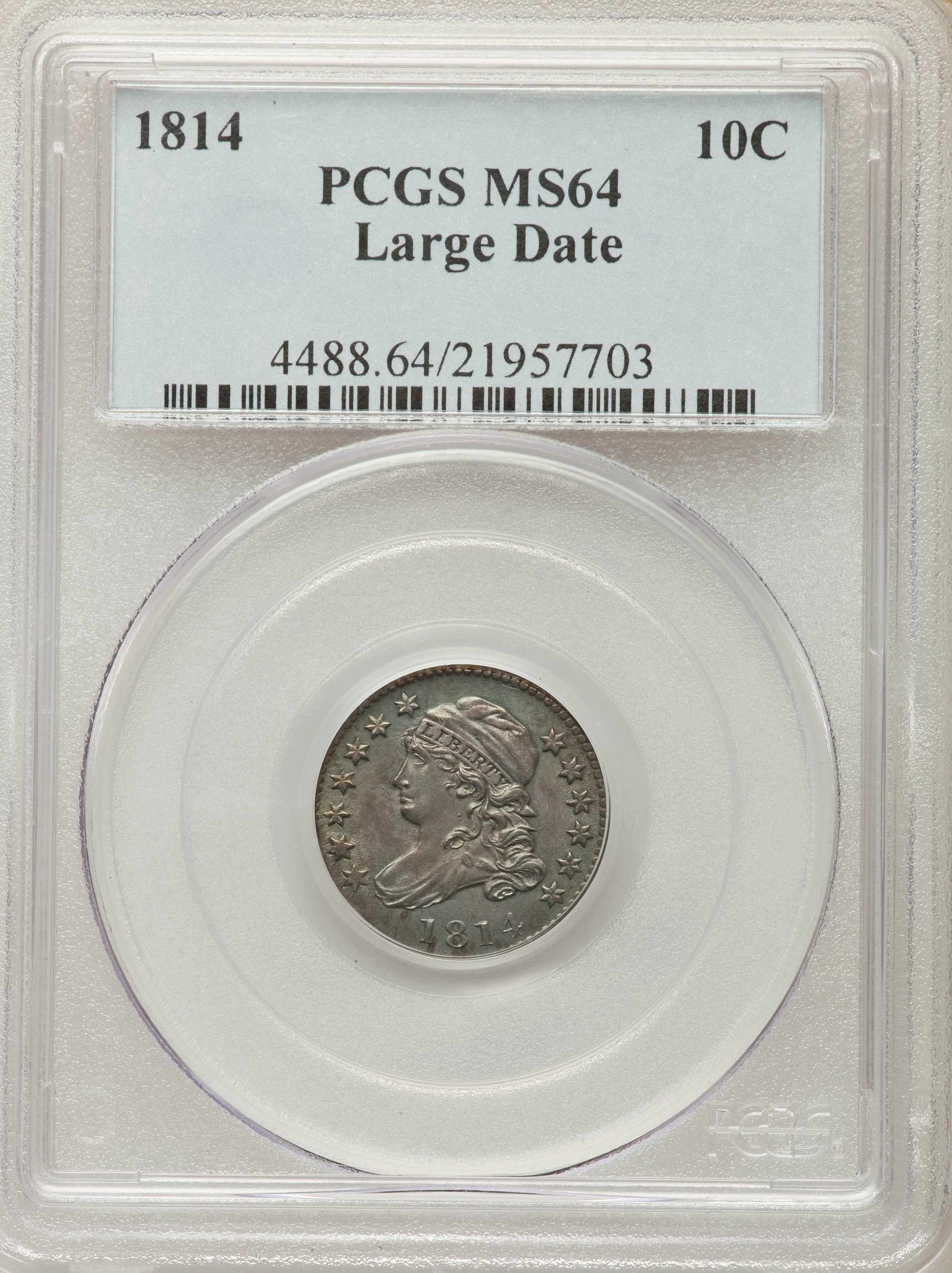 1814 10c Large Date MS