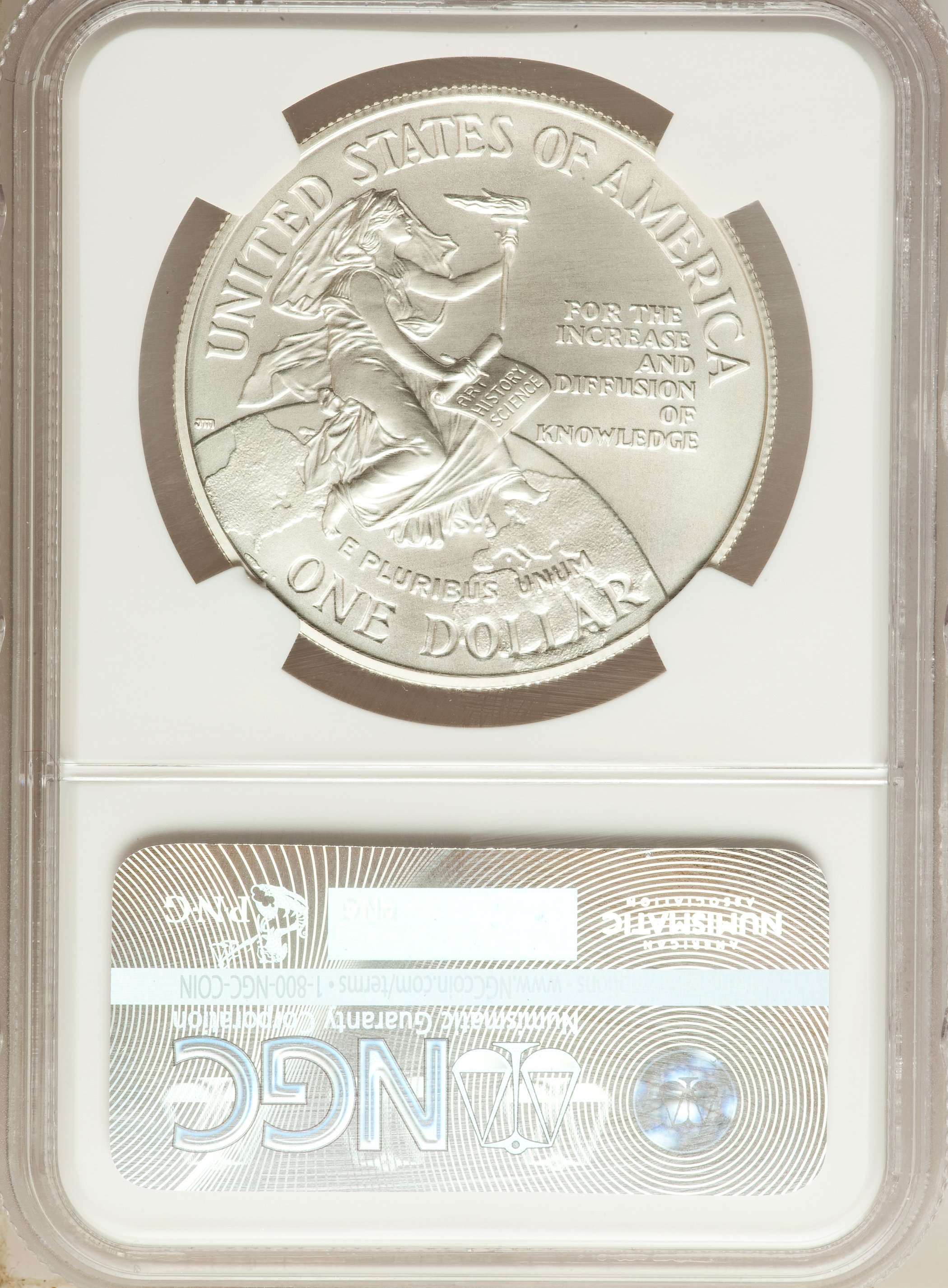 1996-D S$1 Smithsonian Institution 150th Anniversary MS65 thumbnail 6